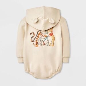 Baby Disney Winnie The Pooh Hooded Romper - Ivory 0-3 months